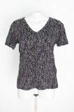 blusa renner feminina preta estampada