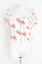 blusa ciganinha forever21 feminina estampada com bordado