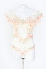 body valisere feminino estampado com babado e renda