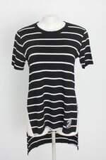 blusa ellus 2nd floor feminina listrada com barra mullet