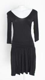 vestido checklist feminino preto