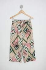 calça pantacourt feminina estampada