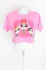 blusa cropped piticas feminina rosa com silk