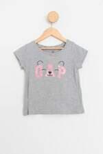 blusa gap kids cinza com silk