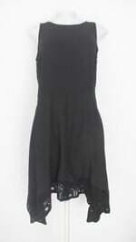 vestido nanette lepore feminino preto com laço e renda