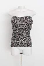 blusa sem alças marisa feminina cinza estampada