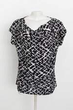 blusa marisa feminina preta estampada