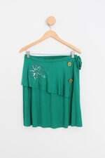 saia lunender feminina verde com bordado