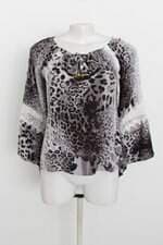 blusa laloka feminina estampada com recortes