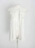 colete costume feminina branca com bordado