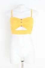 top my place feminino amarelo