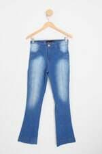 calça jeans feminina azul com nervura