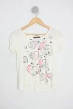 blusa juvenil off white com silk