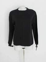 blusa zara feminina preta com silk