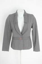 blazer barreds feminino cinza com forro