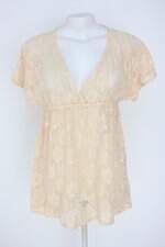 blusa feminina bege com transparência