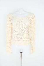 blusa feminina bege com transparência