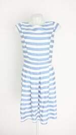 vestido rabusch feminino listrado com forro e pregas
