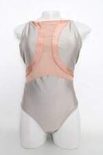 maiô body for sure feminino cinza com tule