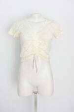blusa feminina bege com transparência