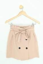 saia primark feminina marrom com pregas