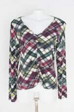 blusa enfim feminina estampada com franzido