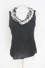 blusa feminina preta com babado e transparência