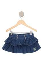 saia jeans Calvin Klein kids com babado