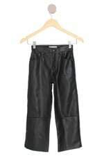 calça pu Zara kids preta