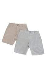 kit 2 bermuda C&A masculina bege e branca 