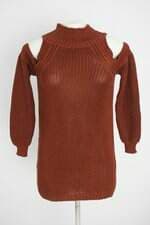 blusa tricô feminino marrom