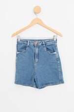 short hot pants feminino azul