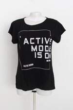 blusa esportiva feminina preta com silk