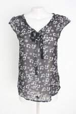blusa atmosphere feminina preta estampada com transparência