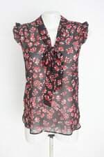 blusa atmosphere feminina floral com transparência