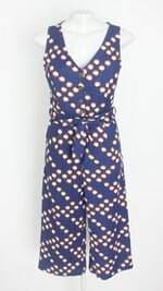 macacão feminino azul estampado com bojo