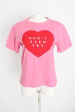 t-shirt C&A feminina rosa com silk