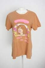 camiseta borana feminina marrom com silk