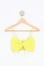 top cropped três feminino verde com franzido