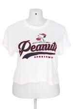 cropped peanuts feminino com flocado e silk