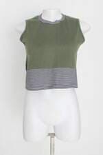 regata cropped  feminino verde com recortes