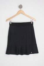 saia Maria Filó feminina preta com cós com elástico