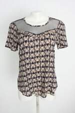 blusa kitson feminina estampada com tule