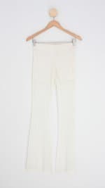calça love trend feminina branca com meio forro e transparência