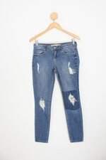 calça jeans zara feminina azul