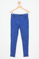 calça de sarja feminina estampada 