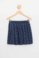 saia stradivarius feminina azul com forro