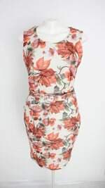 vestido talita kume feminino estampado com faixa na cintura