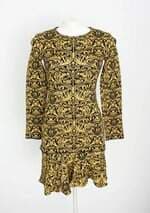 vestido lafort feminino bicolor com peplum