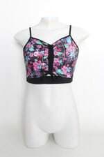 top esportivo hipkini feminino estampado com franzido